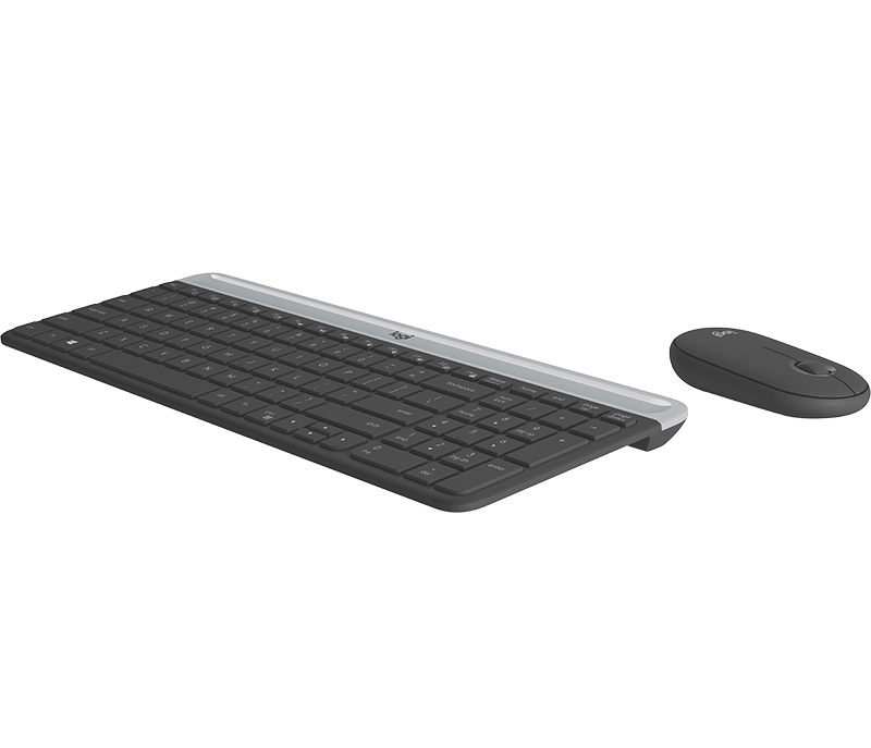 Logitech MK470 grafito, teclado compacto y ratón inalámbrico