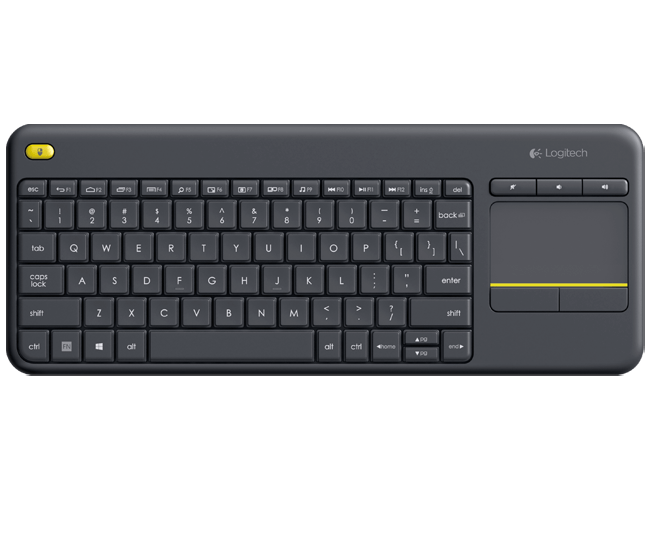 Logitech K400 Plus teclado inalámbrico 2.4GHz con touchpad negro