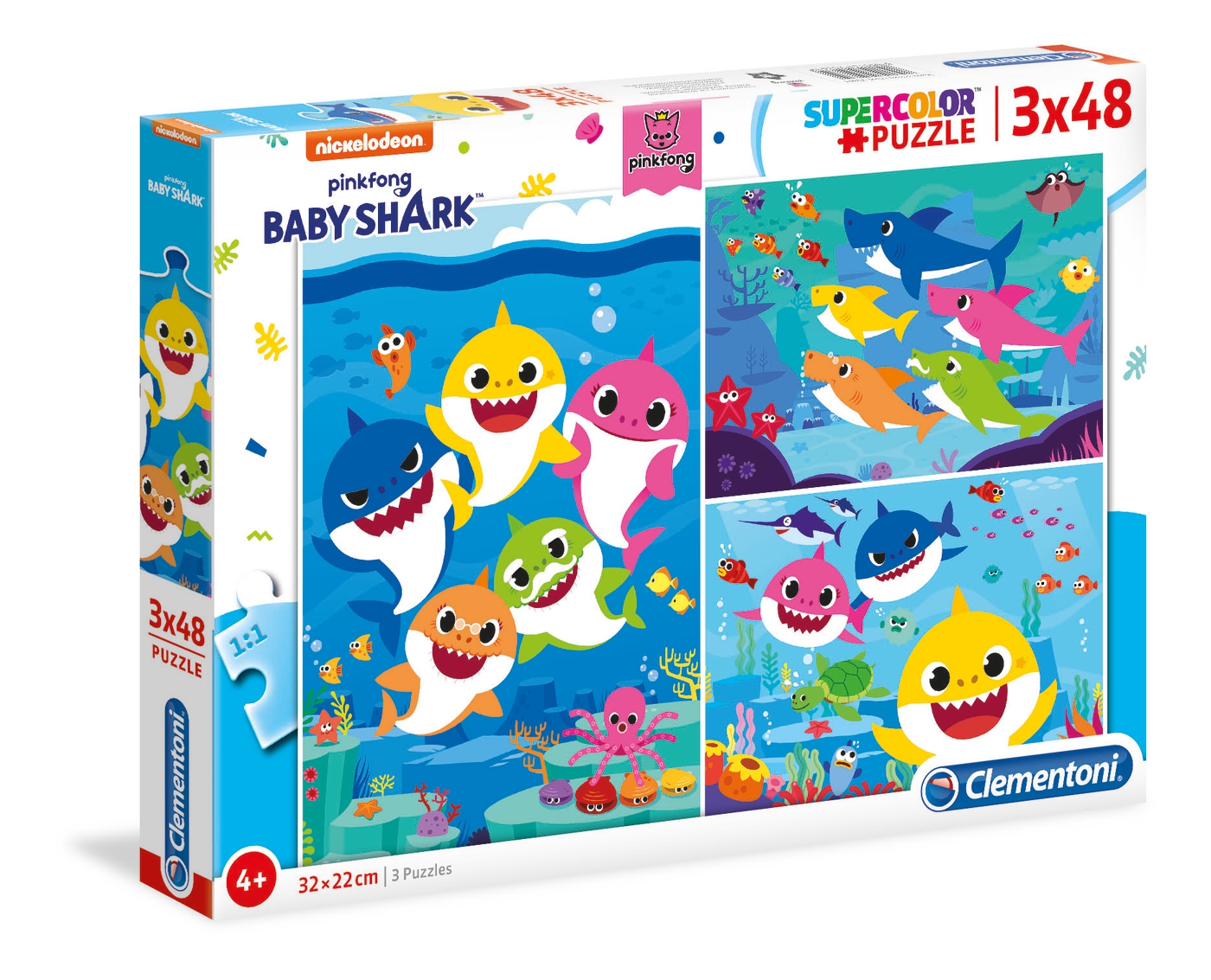 Puzzle 3x48 pçs - Baby Shark