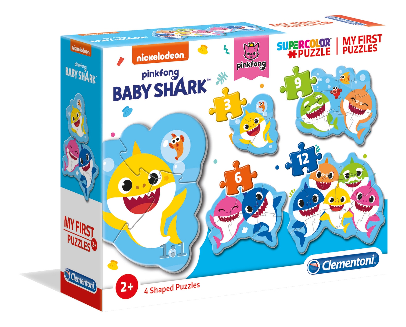 Puzzle 3+6+9+12 pçs - Baby Shark