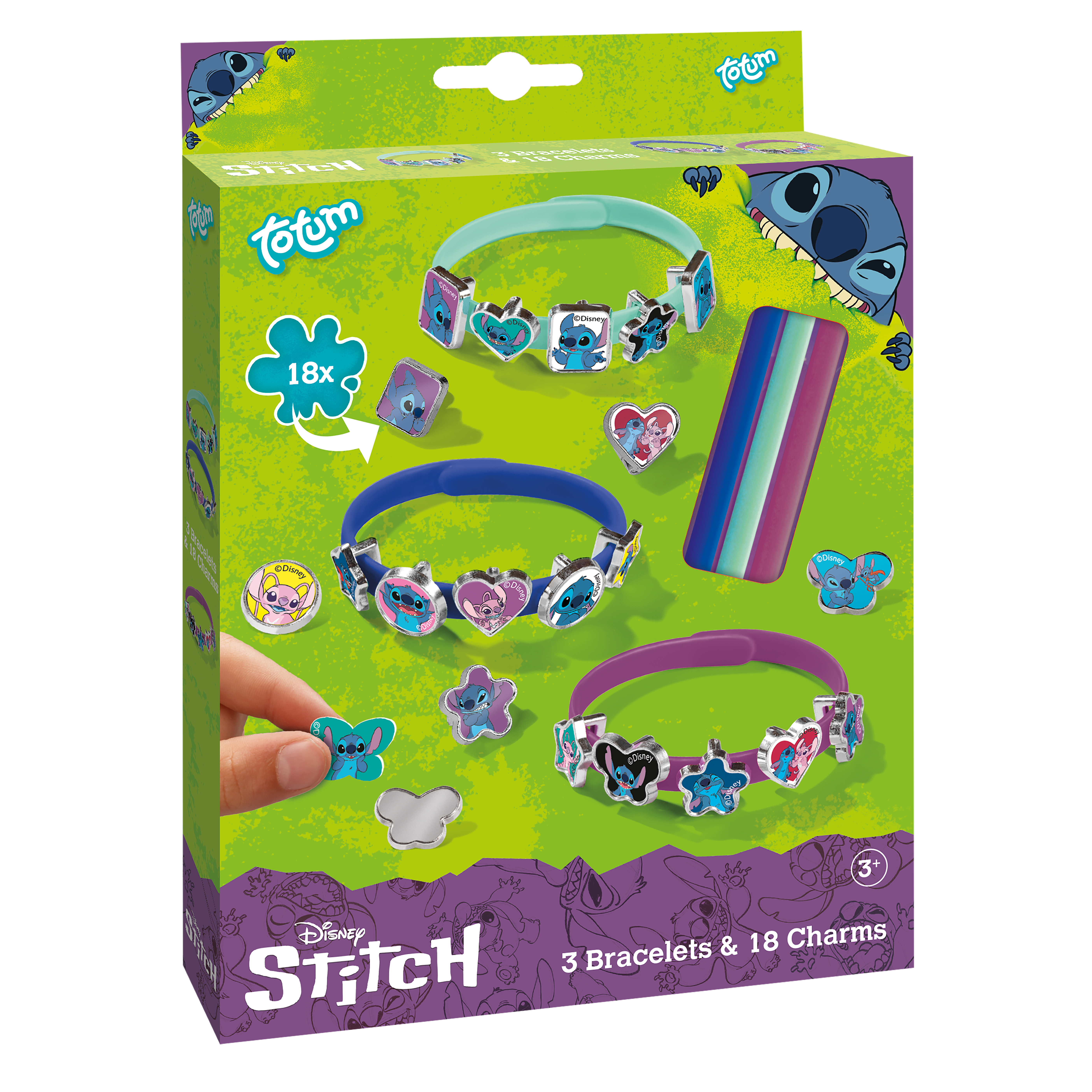 Stitch - Kit Pulseiras Brilhantes com Pingentes
