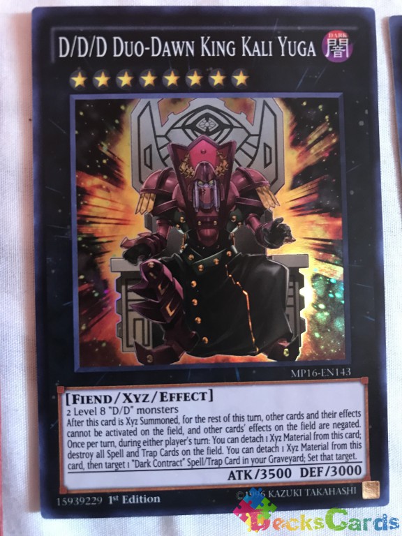 D D D Duo Dawn King Kali Yuga D/D/D Duo-Dawn King Kali Yuga - MP16-EN143 - Super Rare 1...