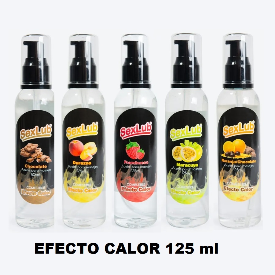 Aceite para Masajes de Calor y Sabor 125 ml.