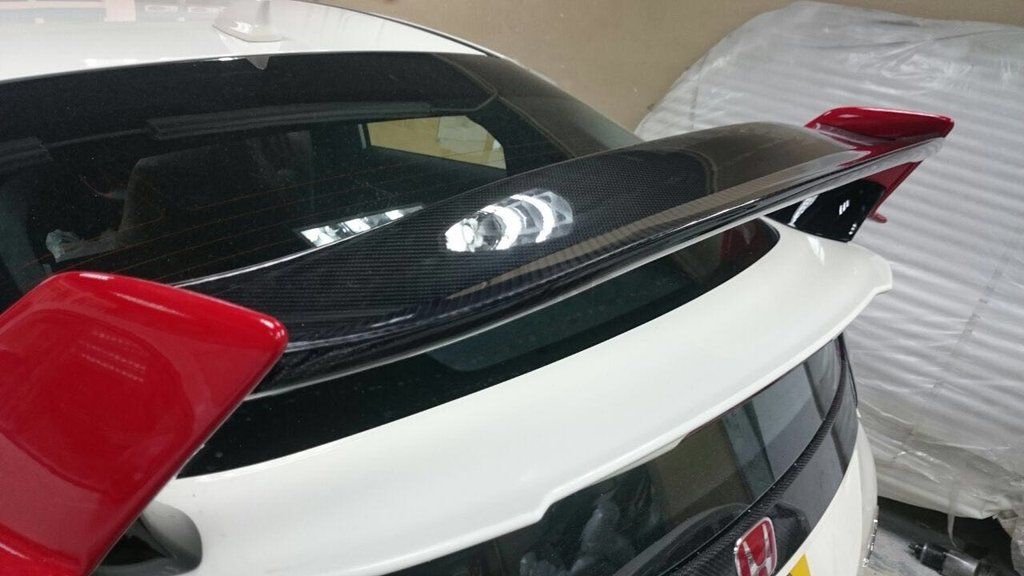 Aeroworks spoiler Type R style carbon gurney flap (Civic