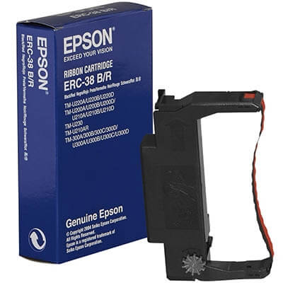 Fita Original Epson ERC30/34/38 Preto/Vermelho
