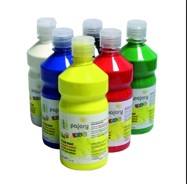 Tinta p/dedos Kids, várias cores (Boião 500ml)