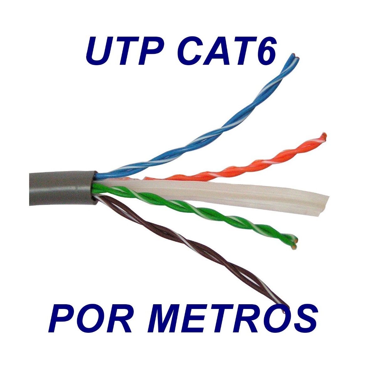 Cable UTP CAT 6 red de 4 Pares Gris por metros NEXXT Cable UTP CAT 6 red de 4 Pares Gris por metros NEXXT