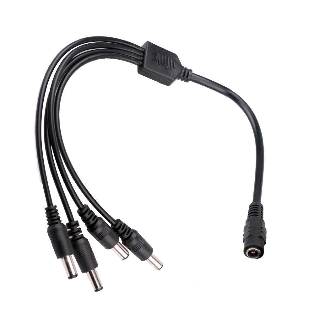 Divisor de potencia de 1 a 4 plug de poder para cámaras CCTV Divisor de potencia de 1 a 4 plug de poder para cámaras CCTV