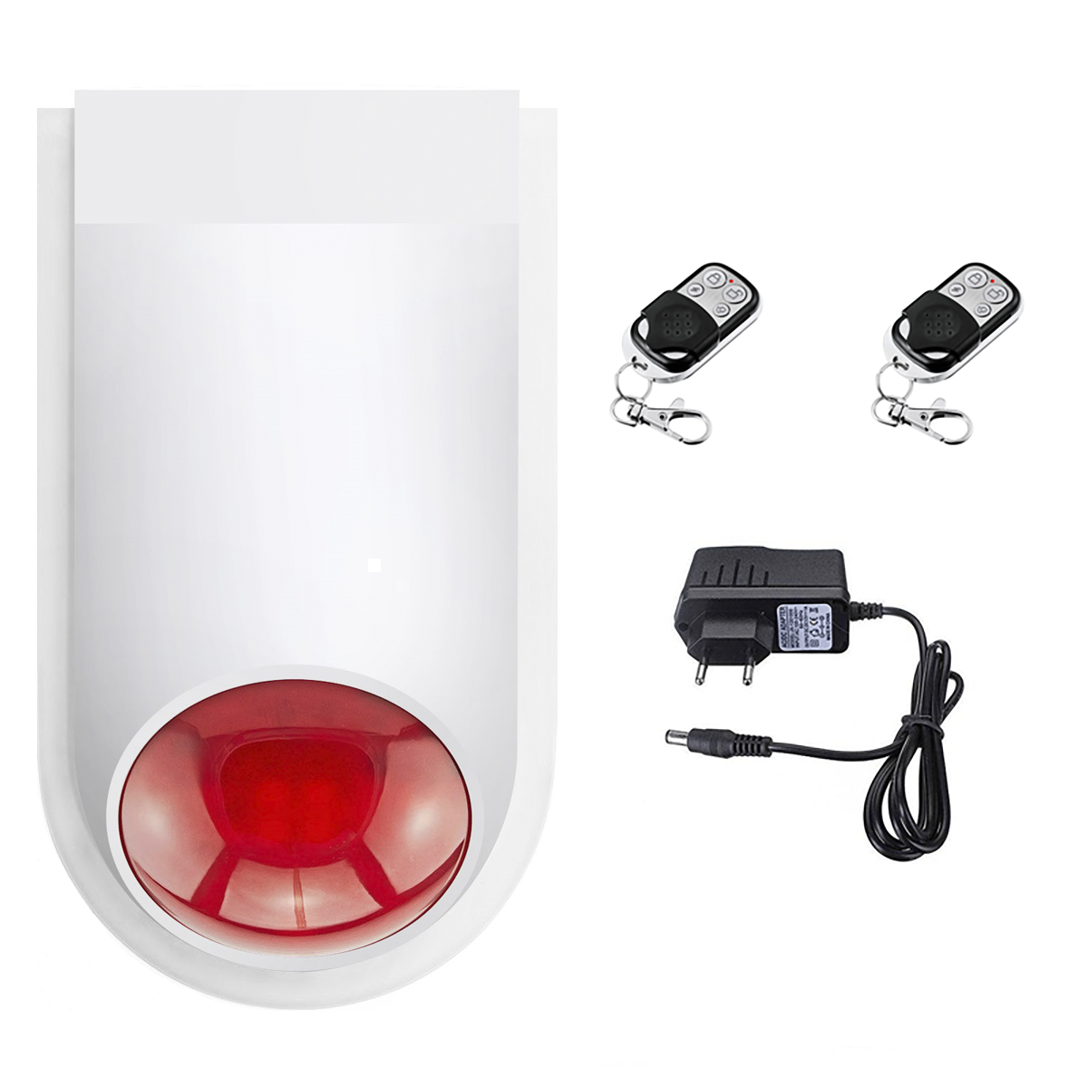 Kit Alarma Comunitaria Sirena 2 Botón de Pánico Metálico 5W Kit Alarma Comunitaria Sirena 2 Botón de Pánico Metálico 5W