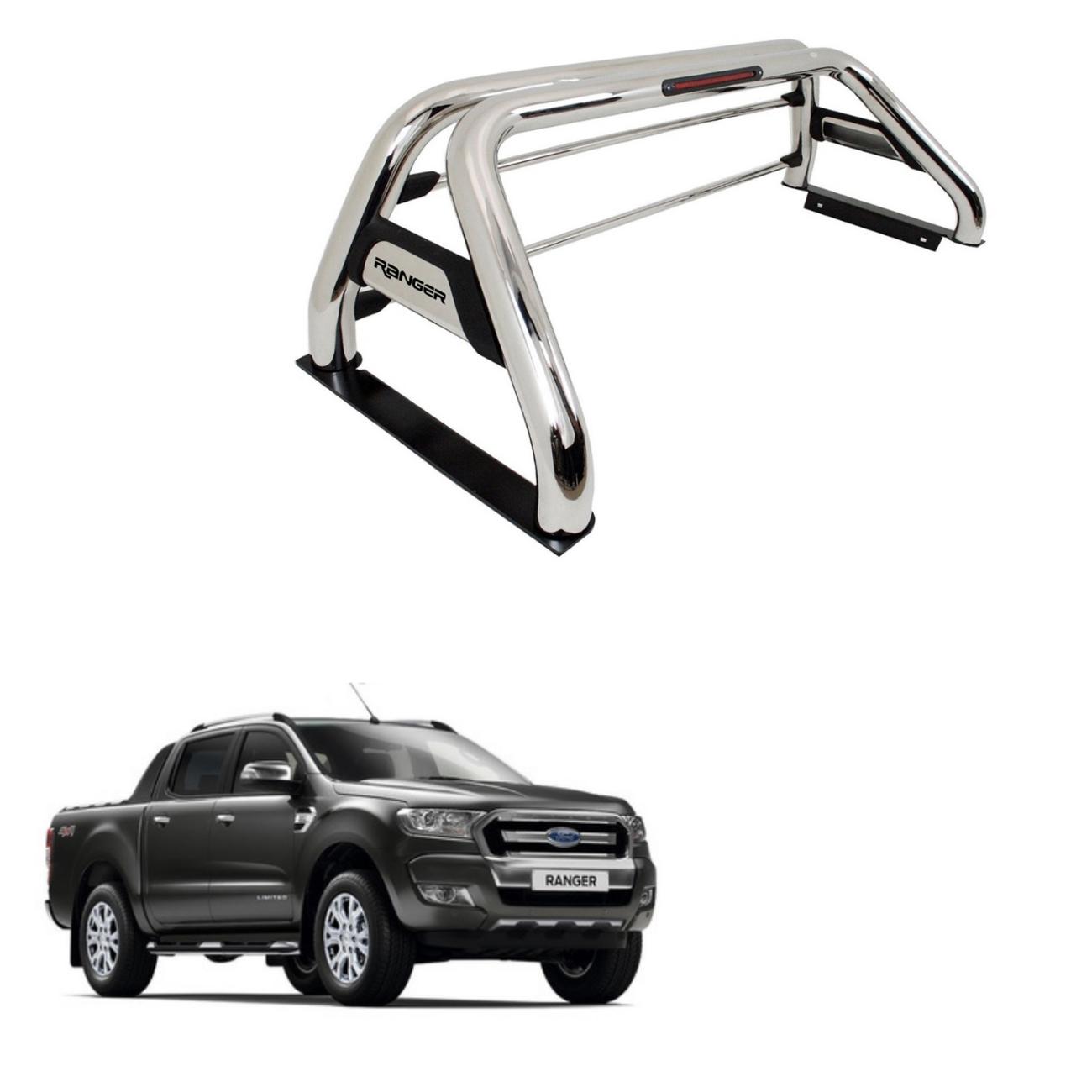 Barra Antivuelco Acero Inoxidable Ford Ranger 2013-2020