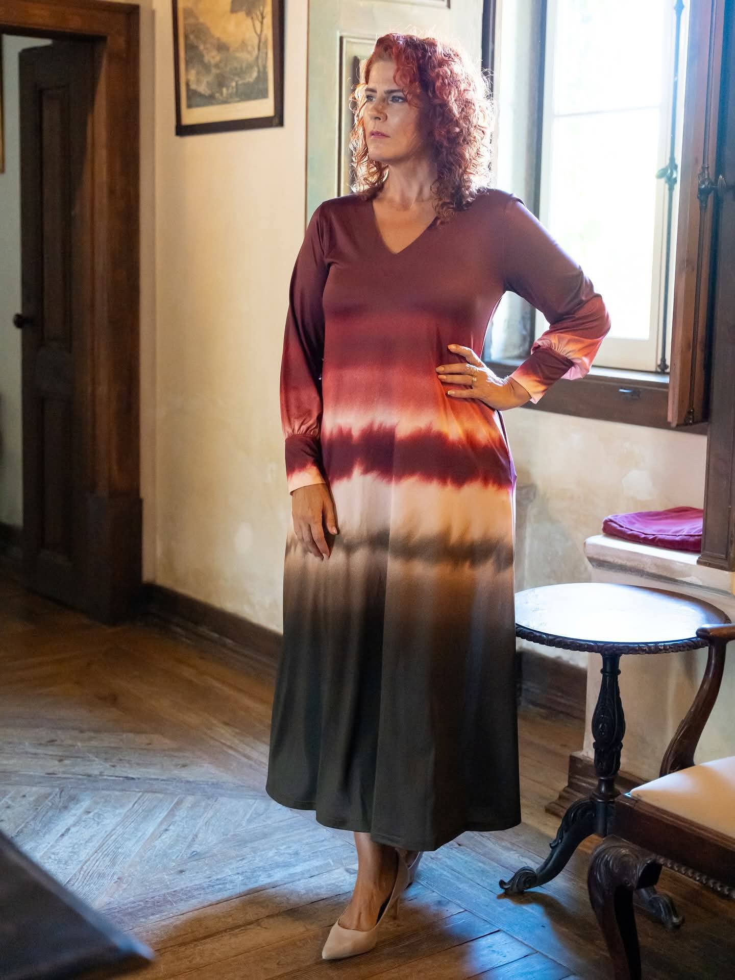 Vestido com faixa tie dye ( + estampas)