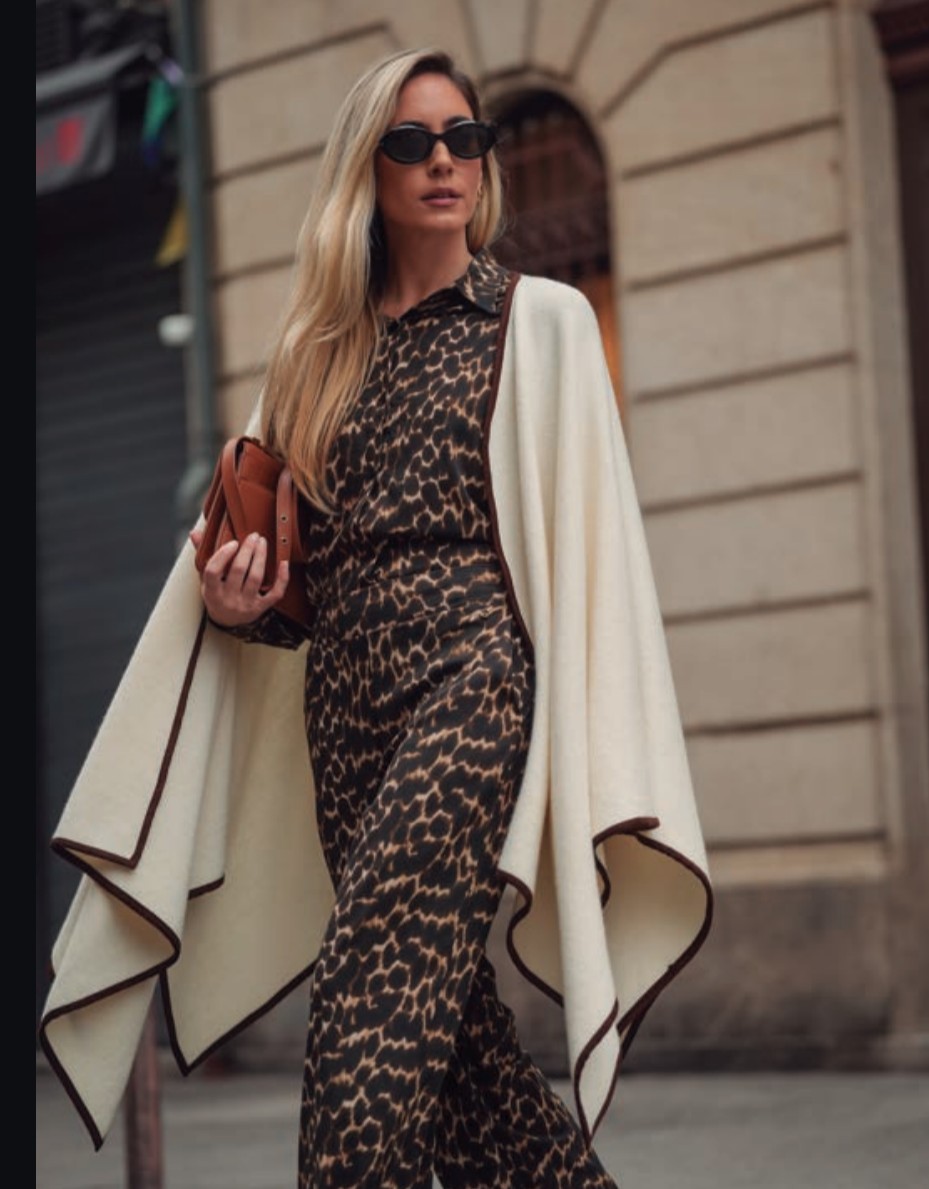 blusa animal print em viscose