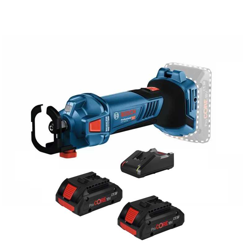 Tupia para Gesso Cartonado GCU 18V-30 + 2 Baterias ProCORE18V 4.0Ah BOSCH