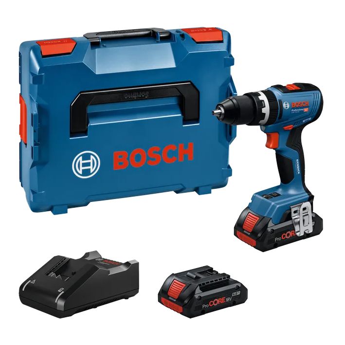 Aparafusadora/Berbequim com percussão sem fio GSB 18V-65 + 2 Baterias ProCORE18V 4.0Ah BOSCH