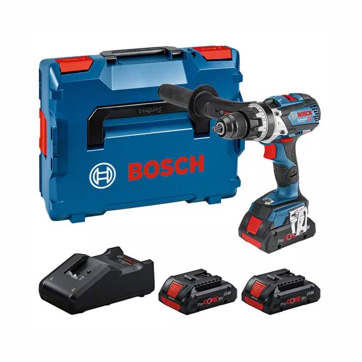 Aparafusadora berbequim sem fio GSB 18V-110 C + 3 ProCORE18V 4.0Ah + Mala L-BOXX BOSCH