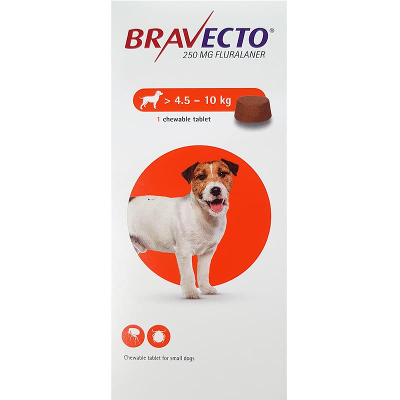 Bravecto Comprimido Mastigável Cães >4,5-10 Kg x1 comprimido