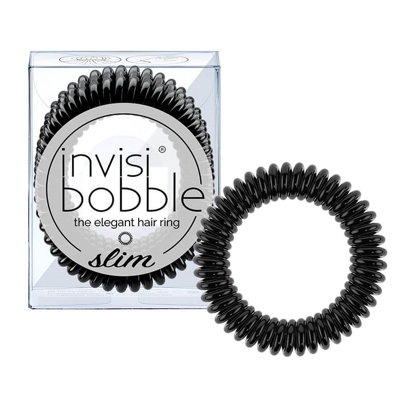 Invisibobble Slim Elástico Cabelo Preto x3 Unidades
