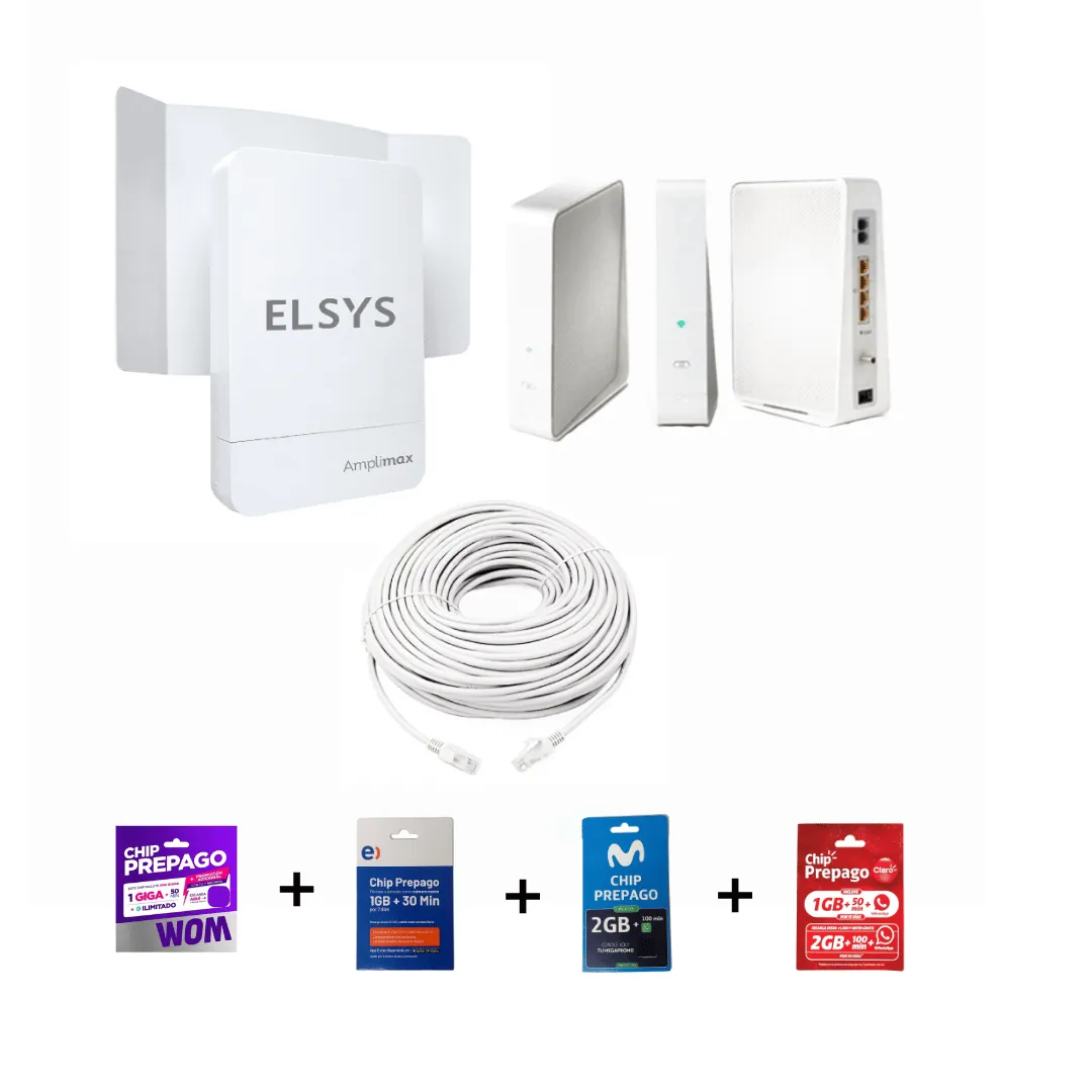Antena Elsys Amplimax 4G y sus accesorios