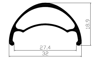 LLANTA WEINMANN U32 TL - Aro 27.5" Negra 32 h 3