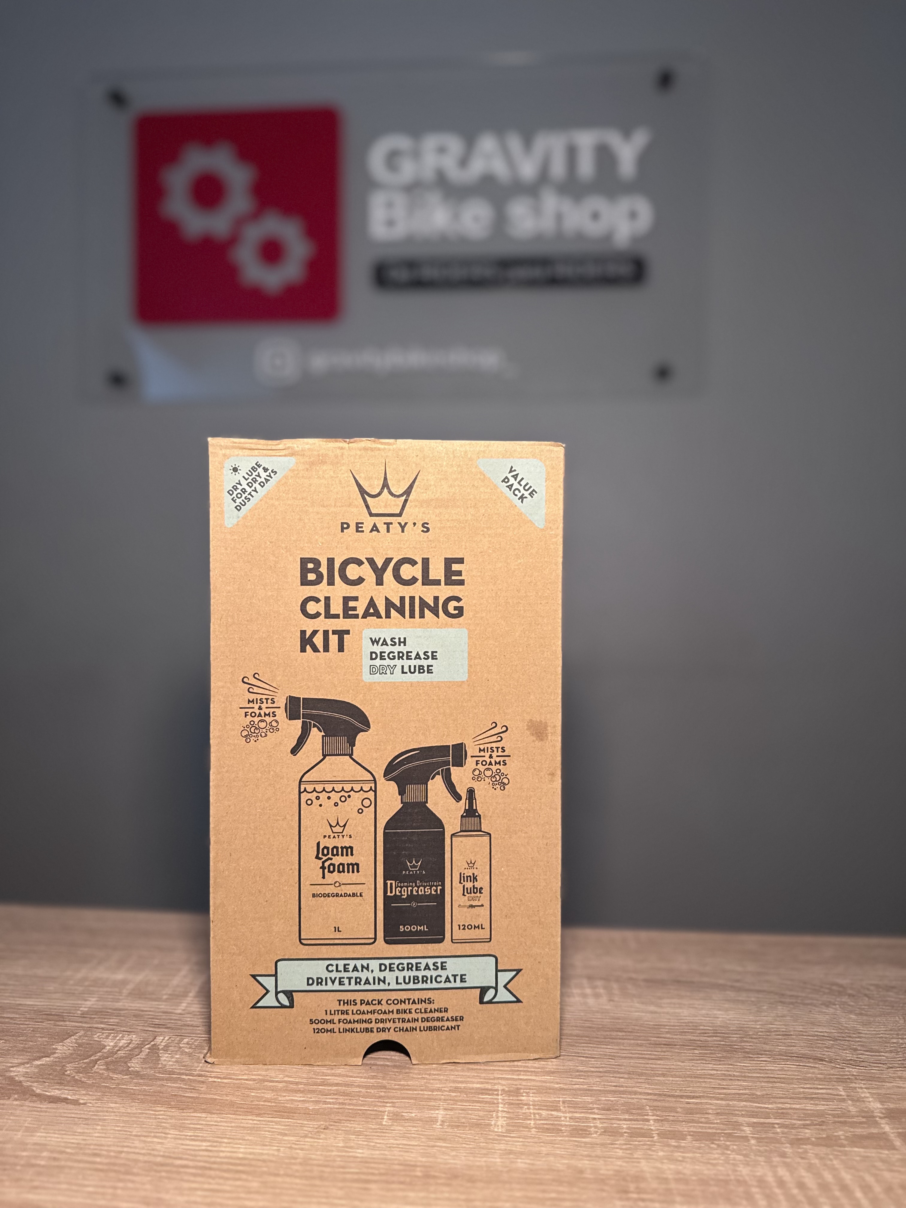 KIT LIMPIEZA PEATY'S - Espuma de lavado, desengrasante y lubricante de cadena