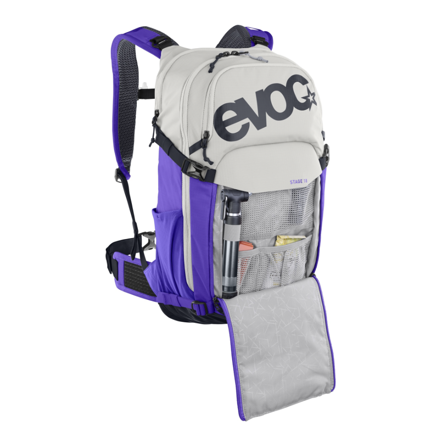MOCHILA EVOC - Stage 18 L Sand/Violeta 3