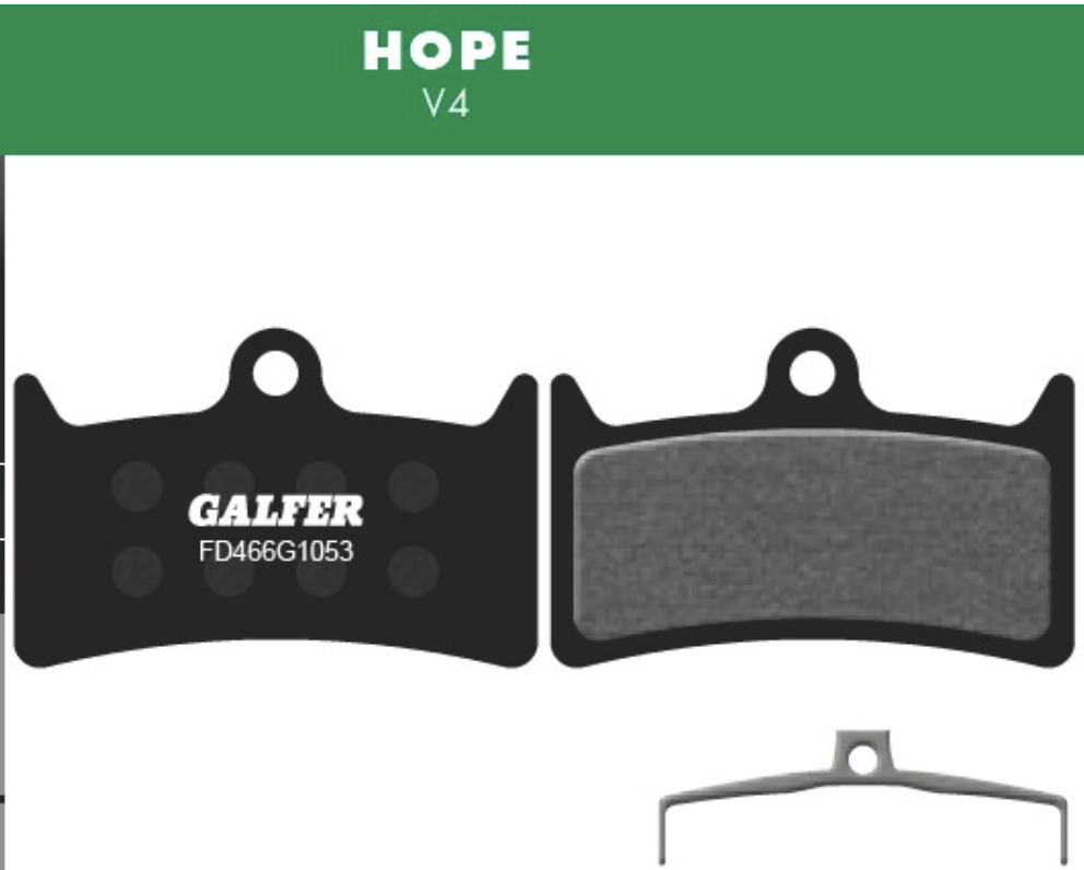 PASTILLA GALFER - Hope V4 y Trickstuff Massima (Pro)