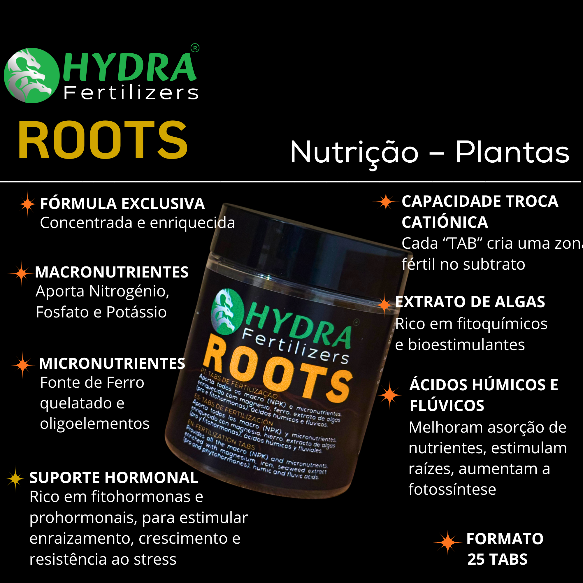 Embalagem oficial Hydra Roots
