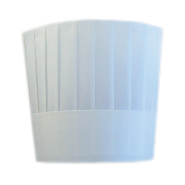 Toucas de Chefe Clássico Ajustável 23cm Branco Pack de 10