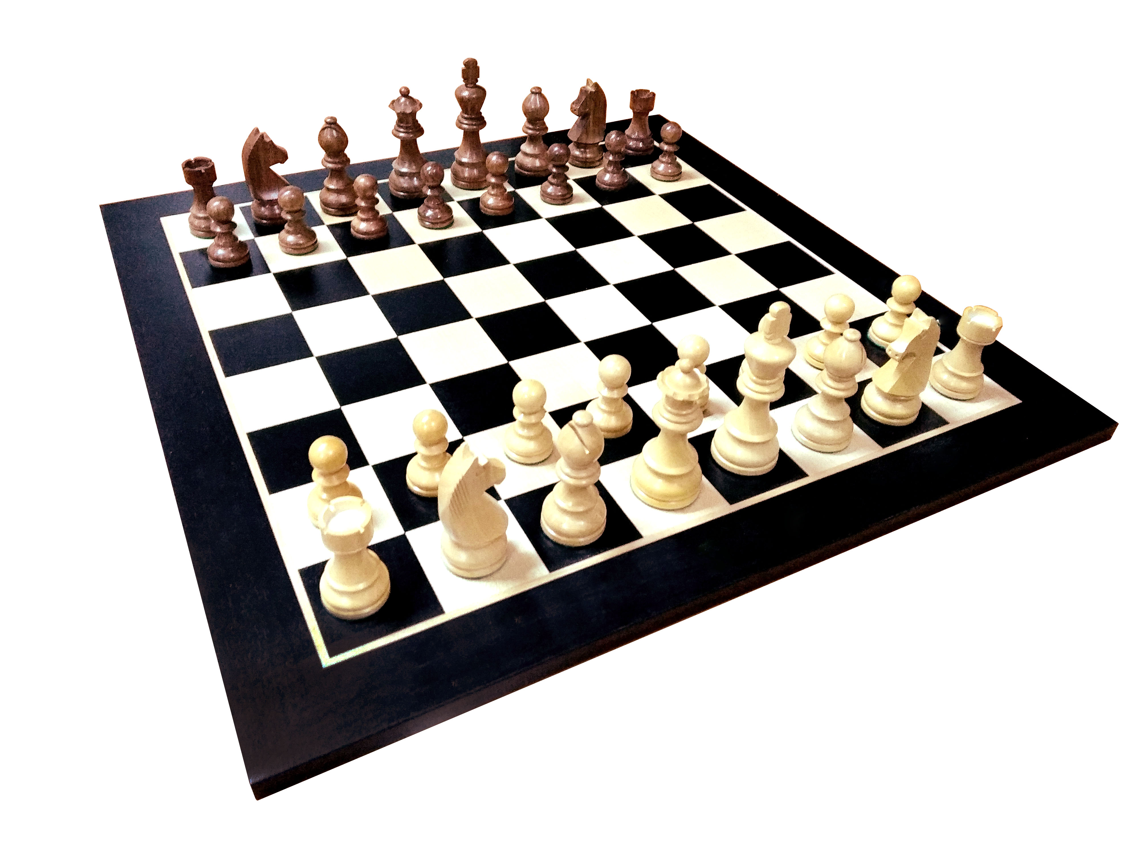 Tablero de ajedrez de madera negro