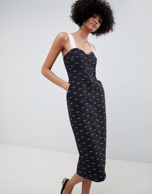 embroidered cami dress