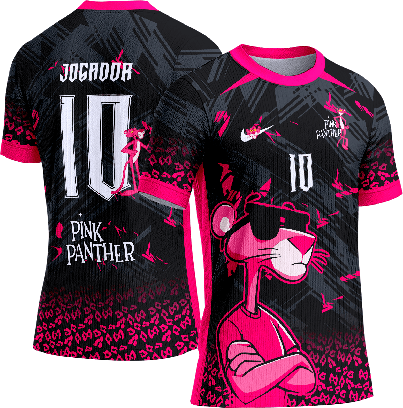 Arte Vetor Camisa Interclasse 219 Pantera Cor de Rosa
