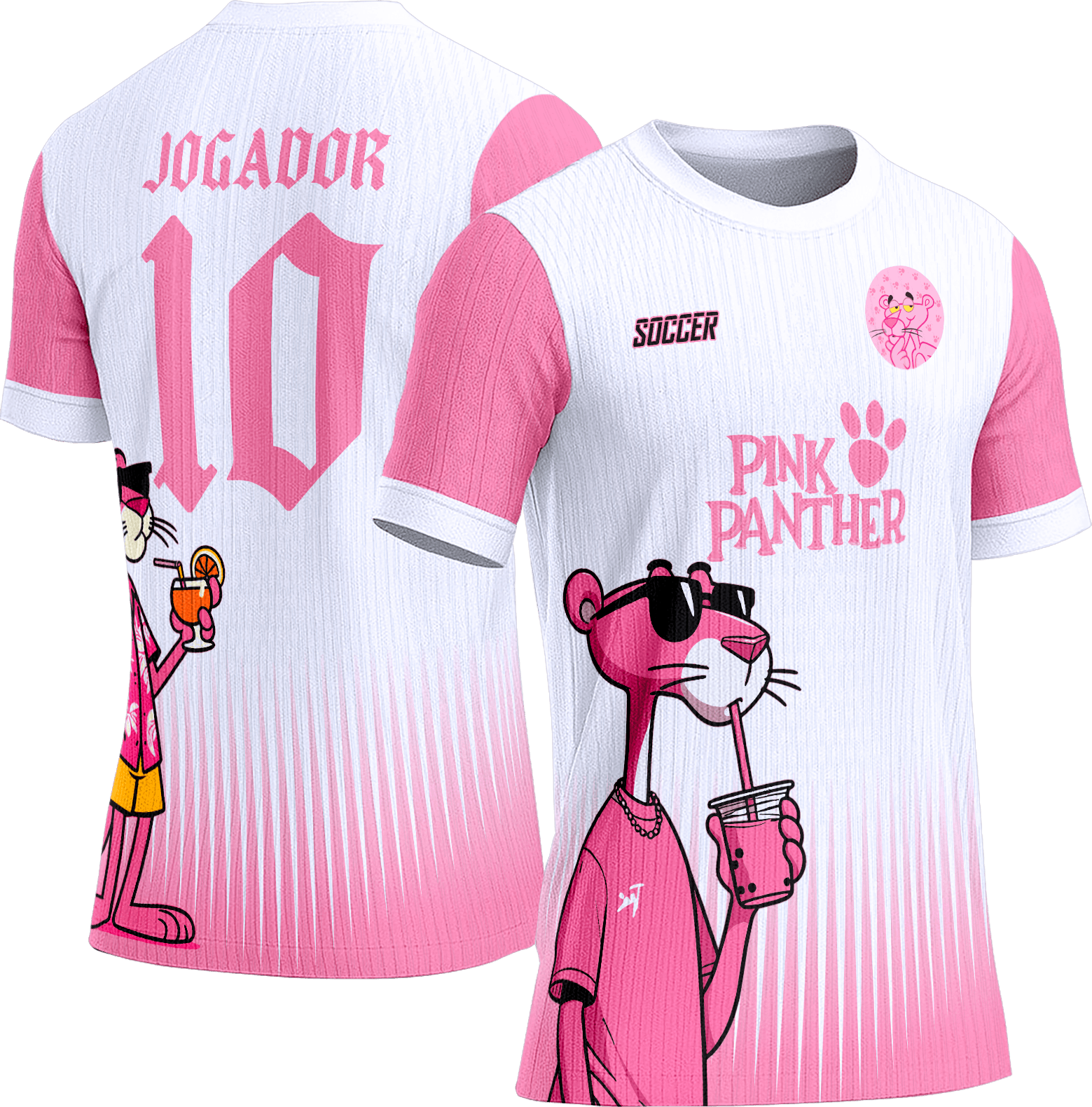 Arte Vetor Camisa Interclasse 260 Pantera Cor de Rosa
