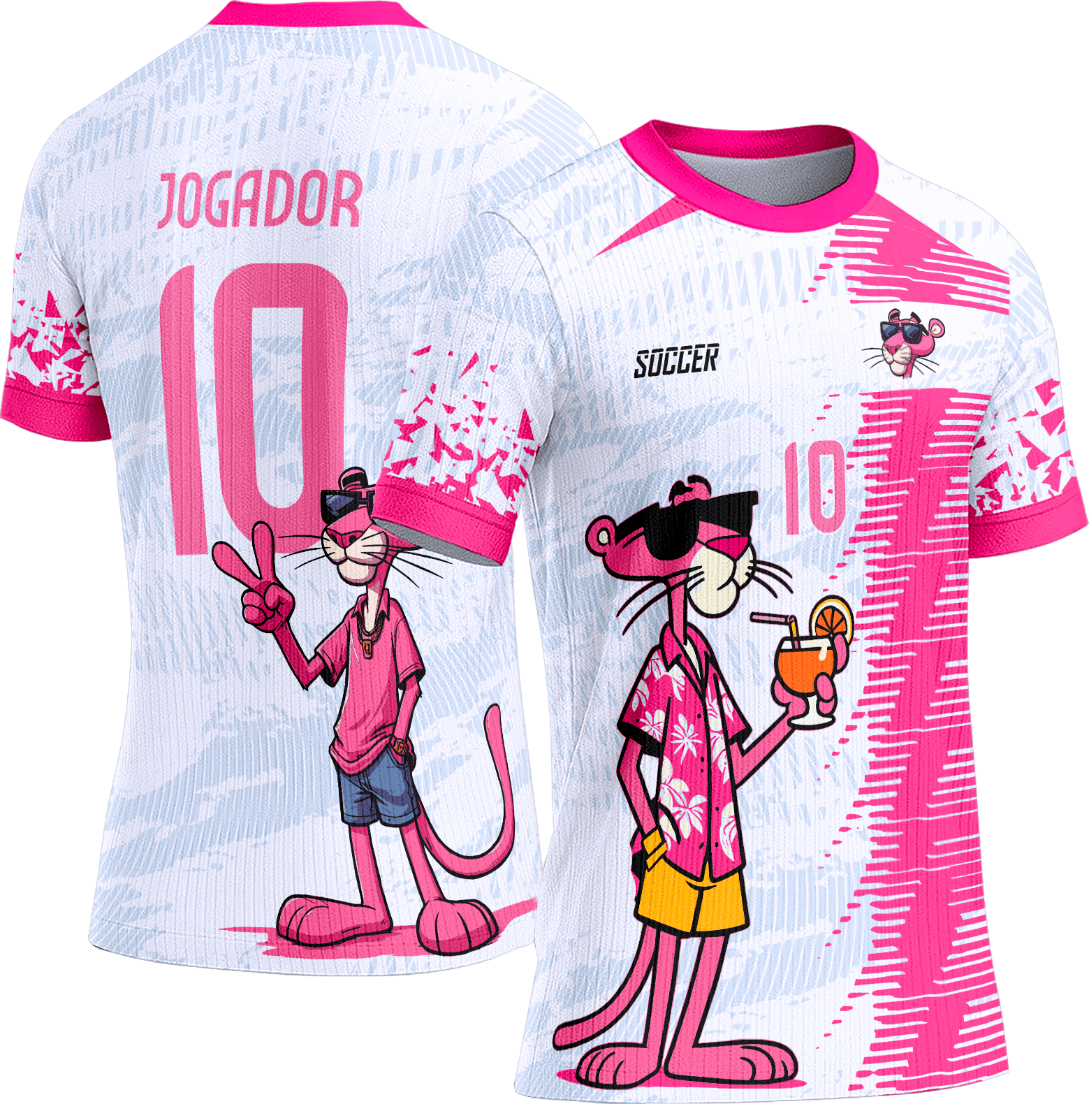 Arte Vetor Camisa Interclasse 261 Pantera Cor de Rosa