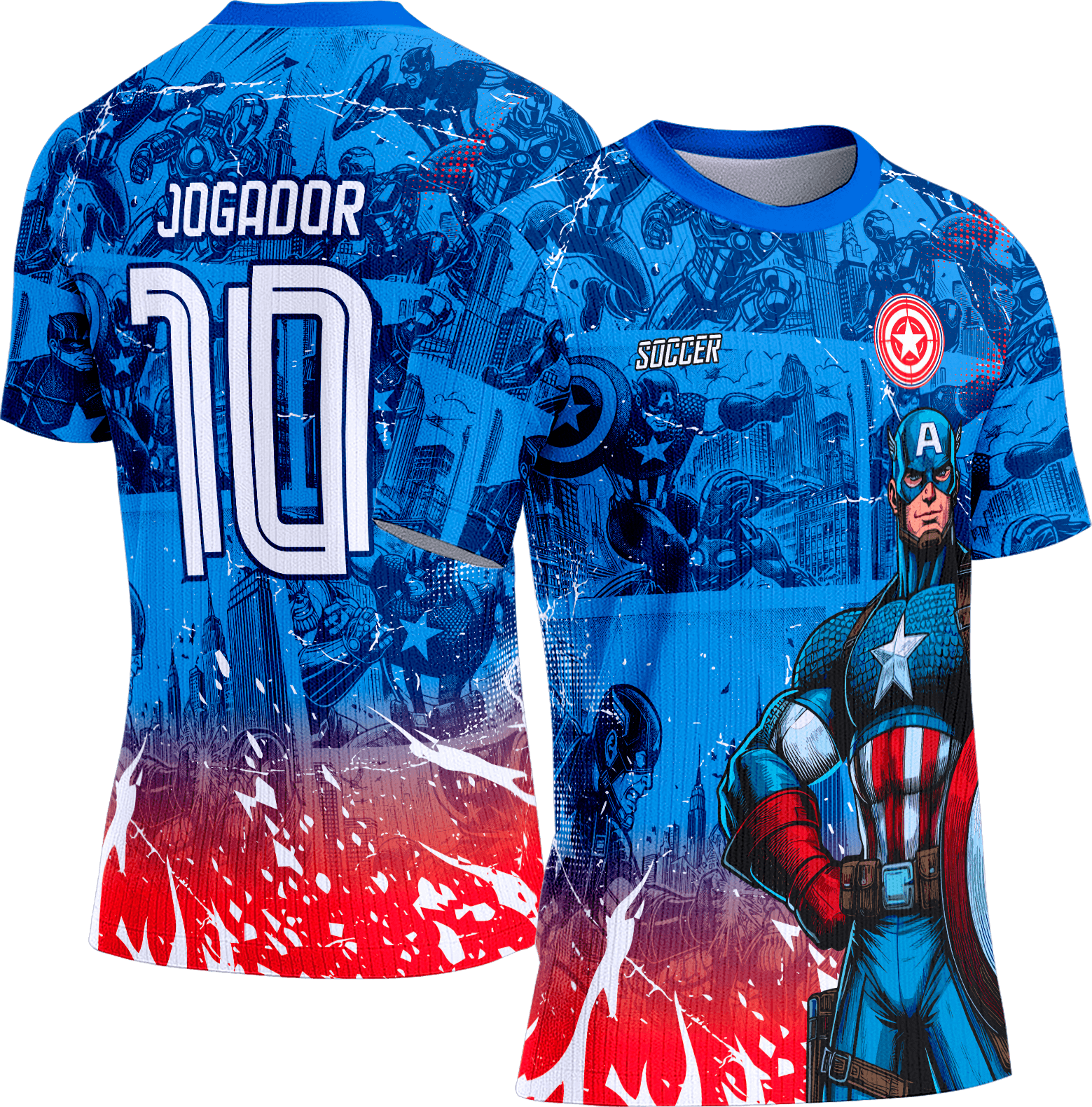 Arte Vetor Camisa Interclasse 331 Capitão America