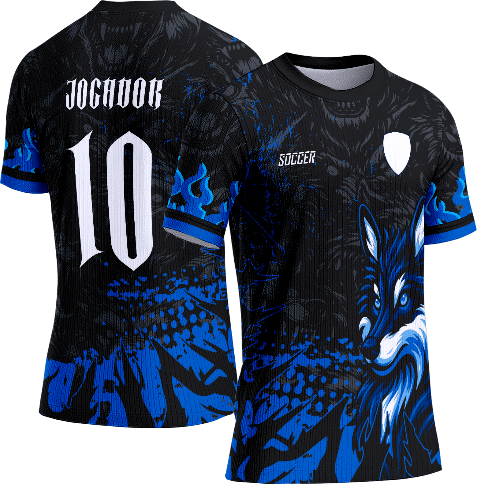 Arte Vetor Camisa Interclasse 763 Lobo Azul