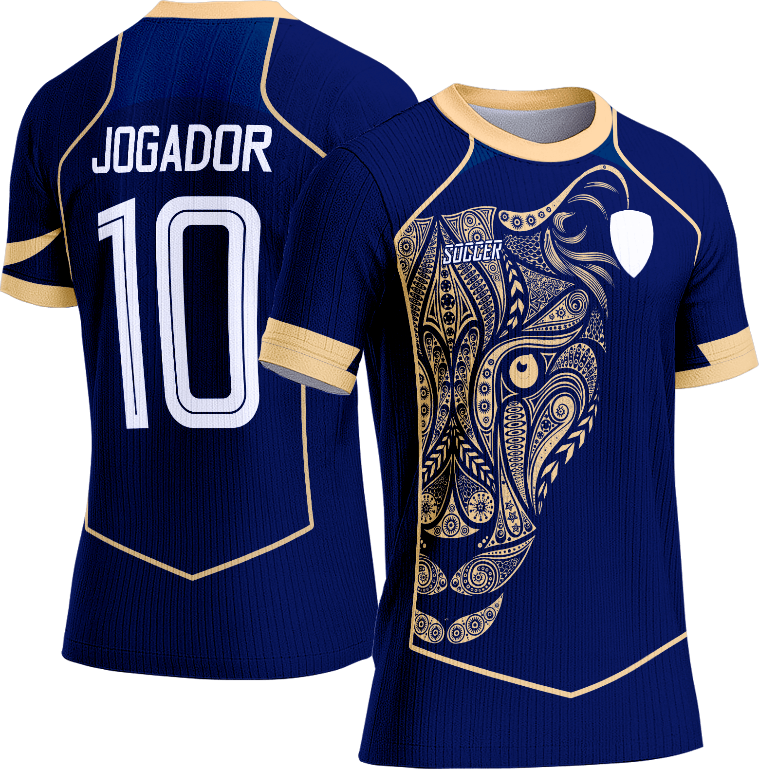 Arte Vetor Camisa Interclasse 775 Leopardo Dourado