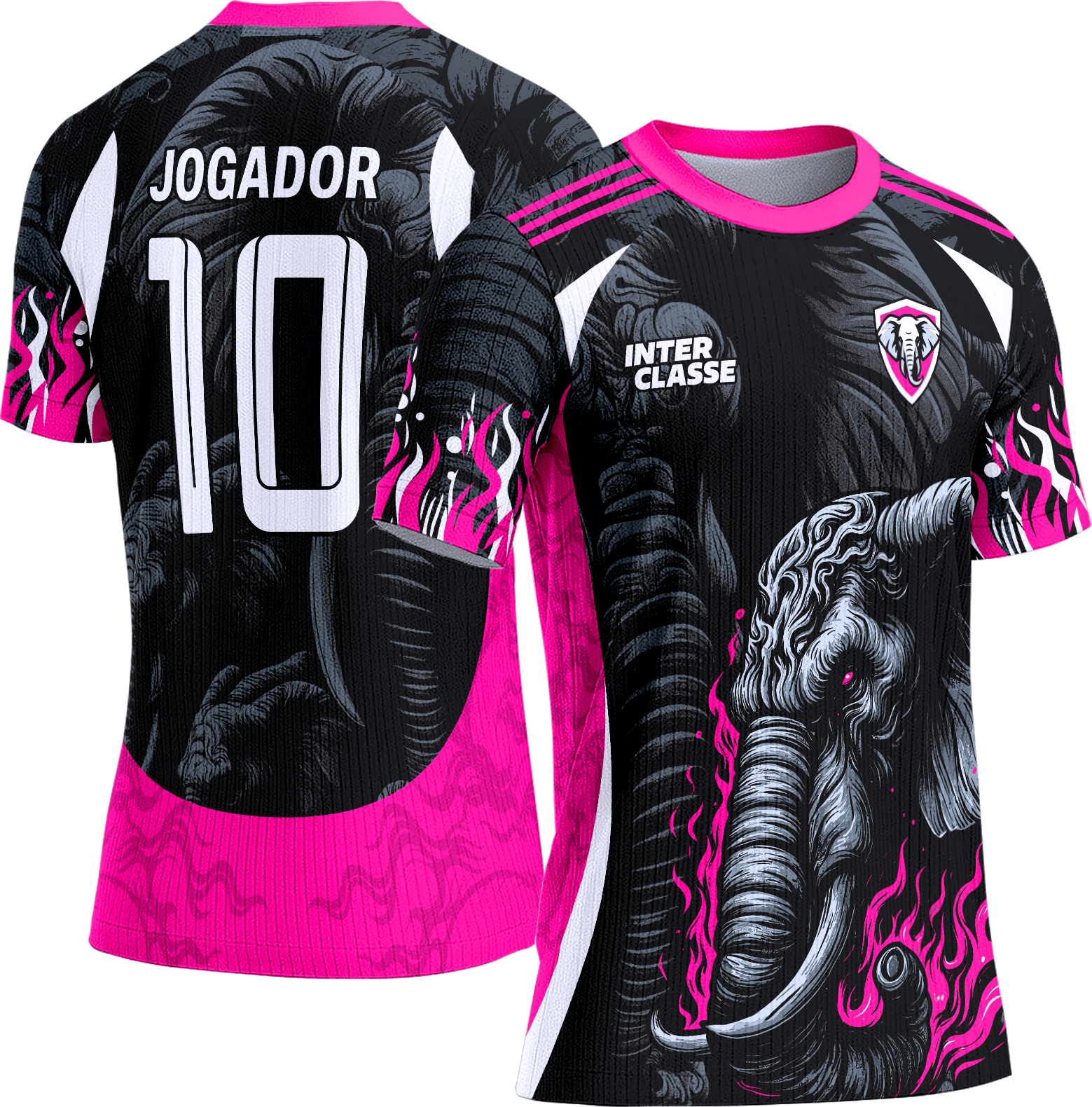 Arte Vetor Camisa Interclasse 795 Elefante Rosa
