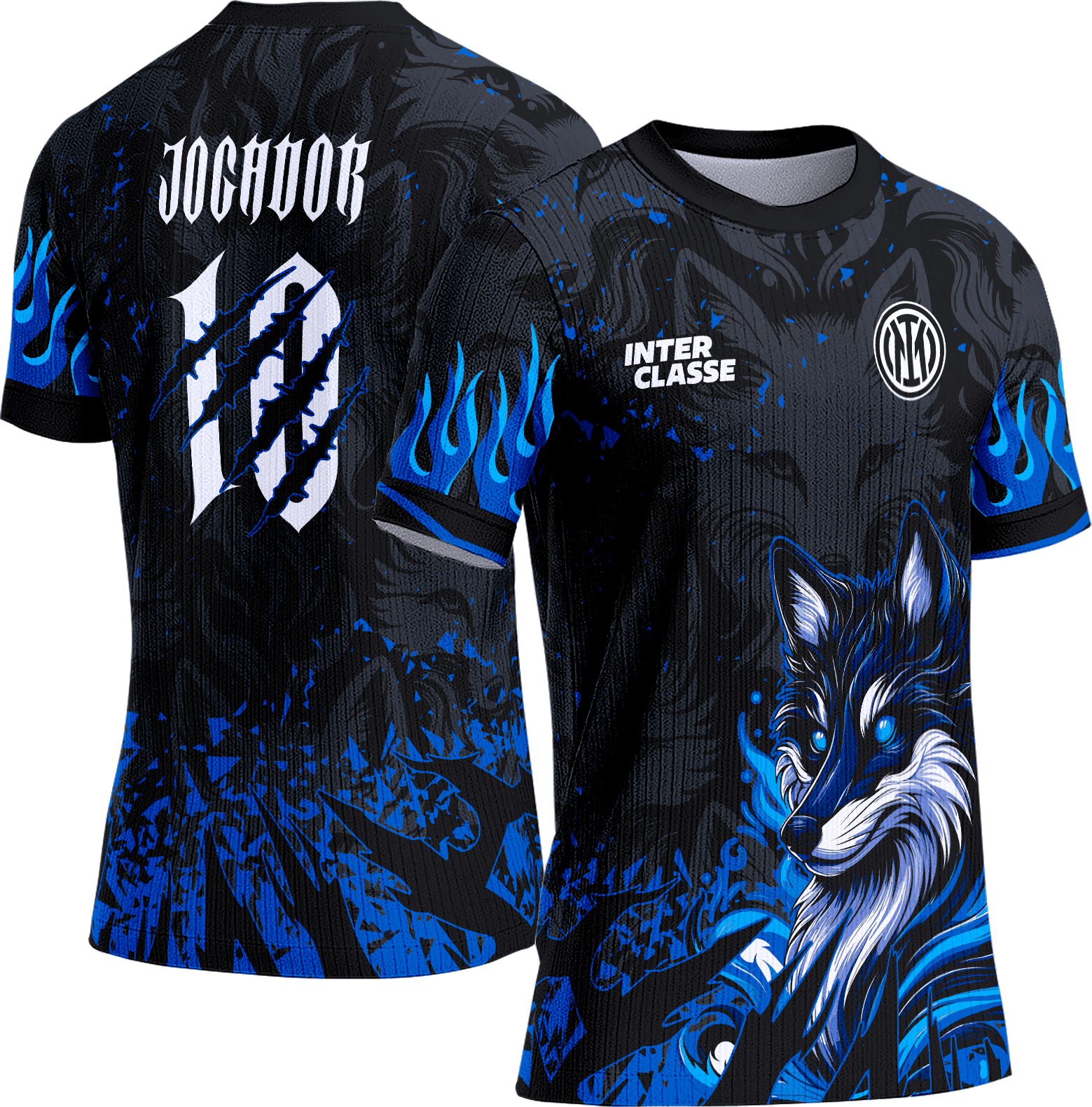 Arte Vetor Camisa Interclasse 799 Raposa Azul