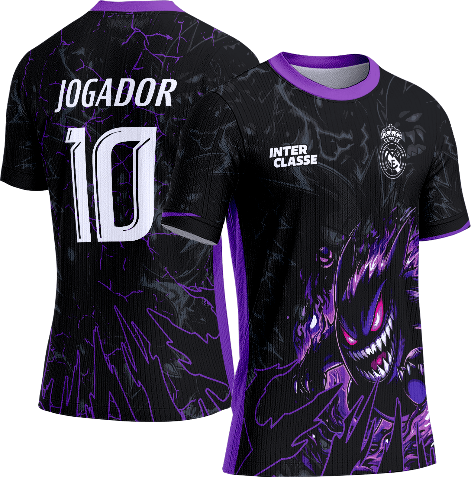 Arte Vetor Camisa Interclasse 800 Pokemon Gengar