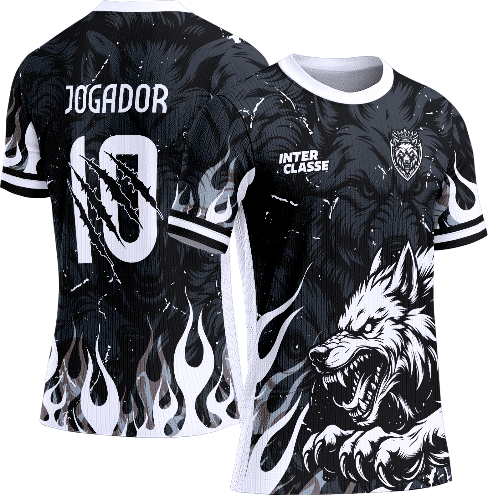 Arte Vetor Camisa Interclasse 801 Lobo Branco