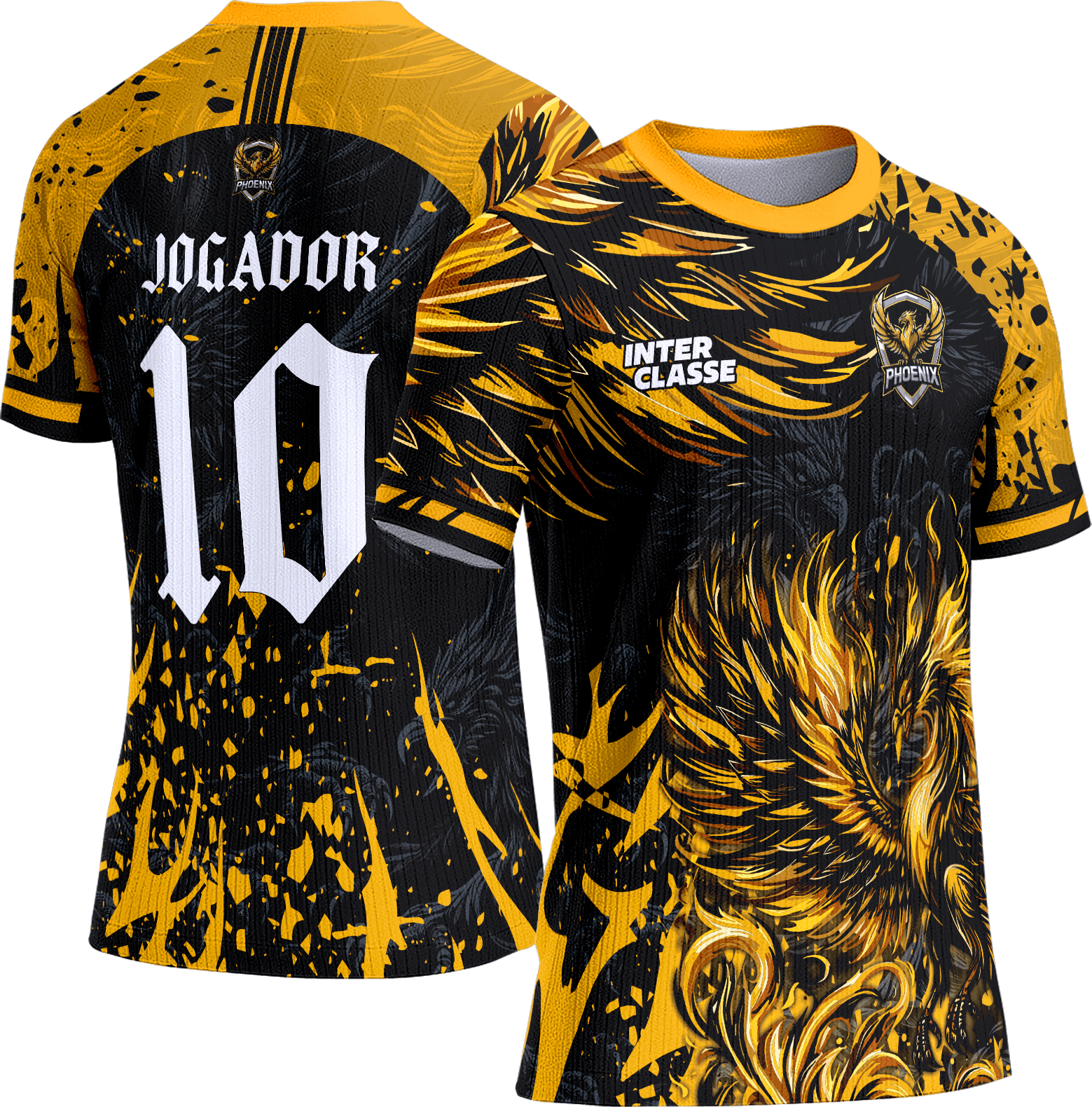 Arte Vetor Camisa Interclasse 803 Fenix Amarela