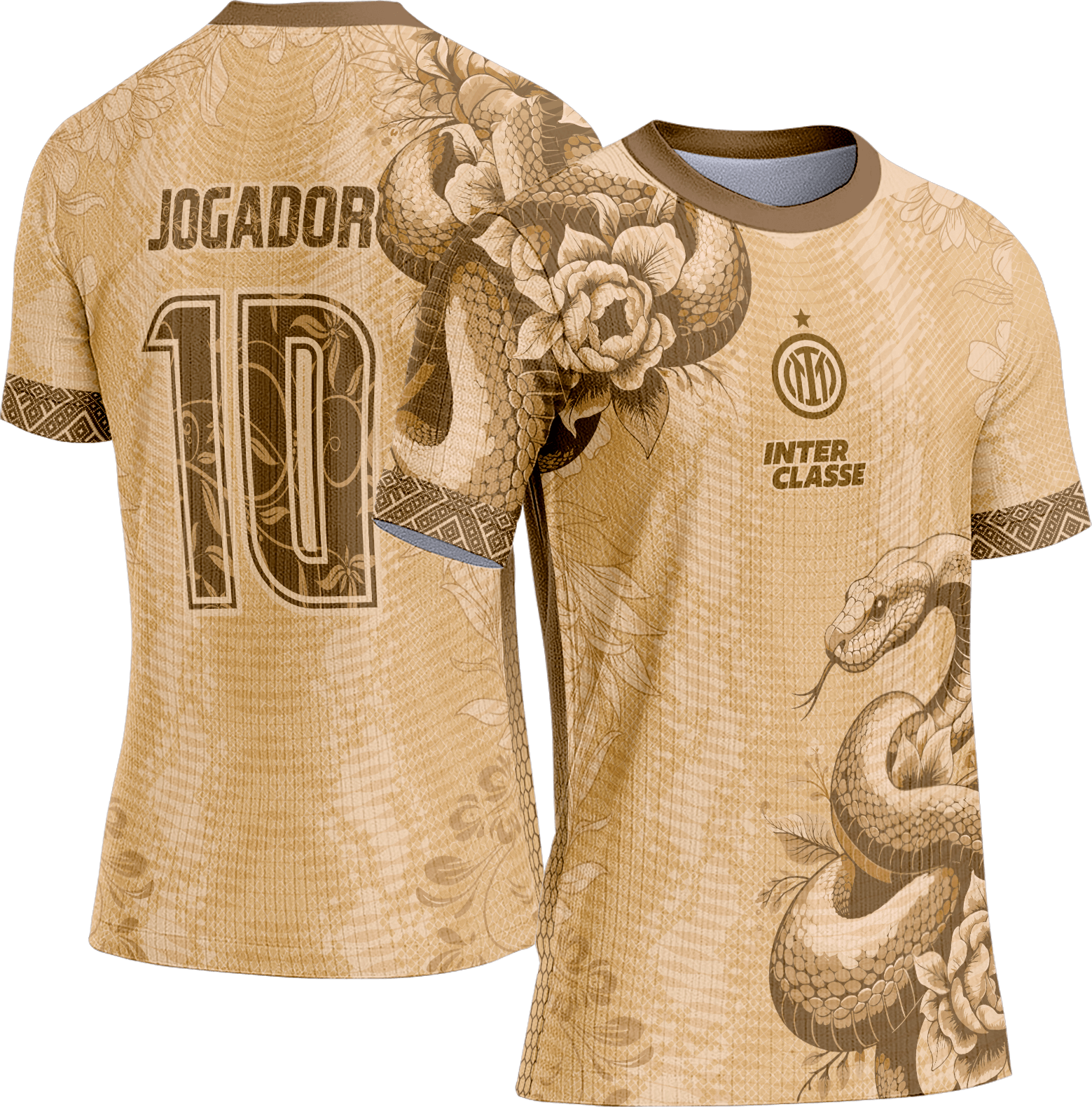 Arte Vetor Camisa Interclasse 804 Cobra Bege