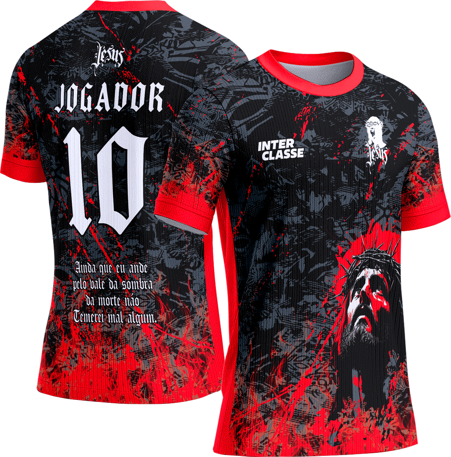 Arte Vetor Camisa Interclasse 815 Cristo Vermelho