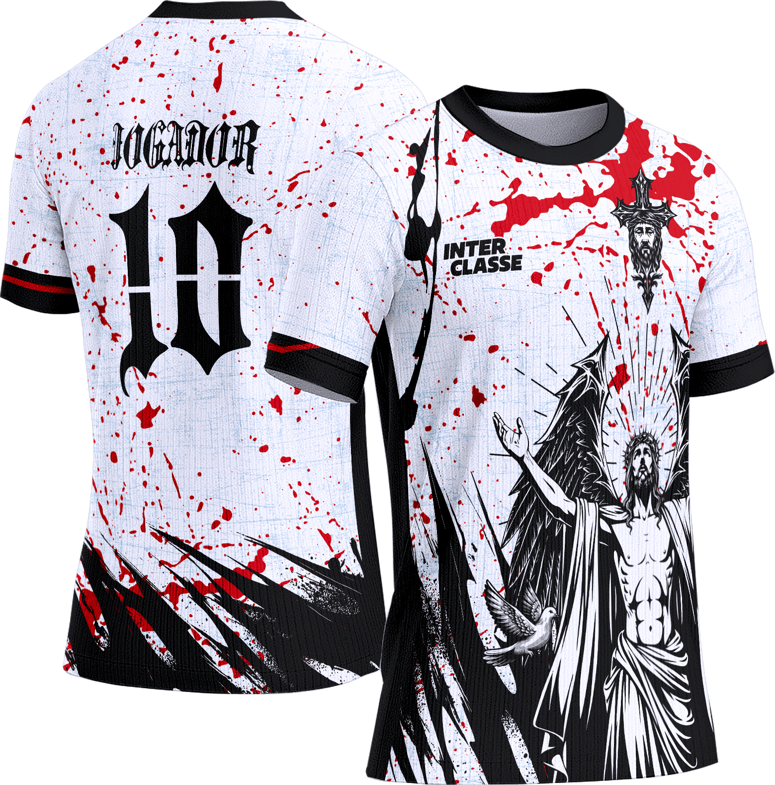 Arte Vetor Camisa Interclasse 816 Cristo Branca