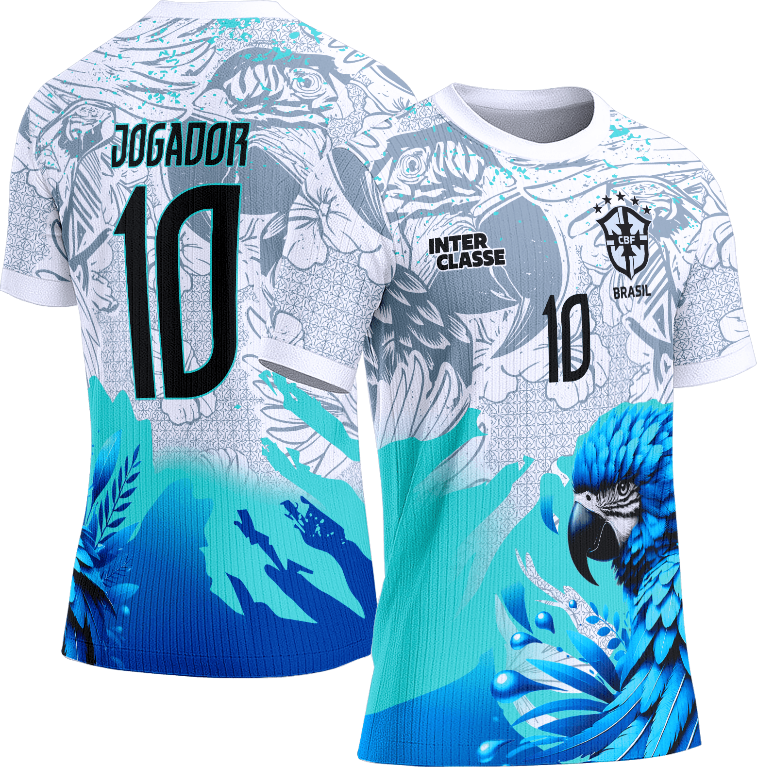Arte Vetor Camisa Interclasse 862 Papagaio Azul