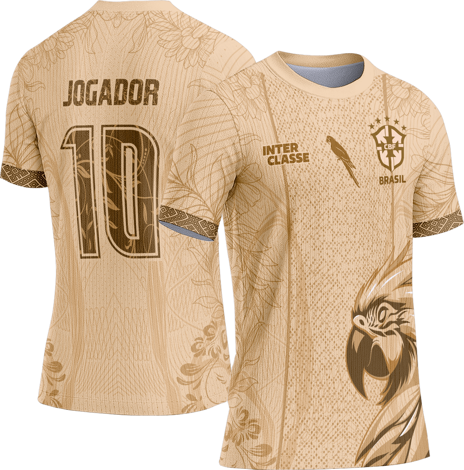 Arte Vetor Camisa Interclasse 863 Arara Bege