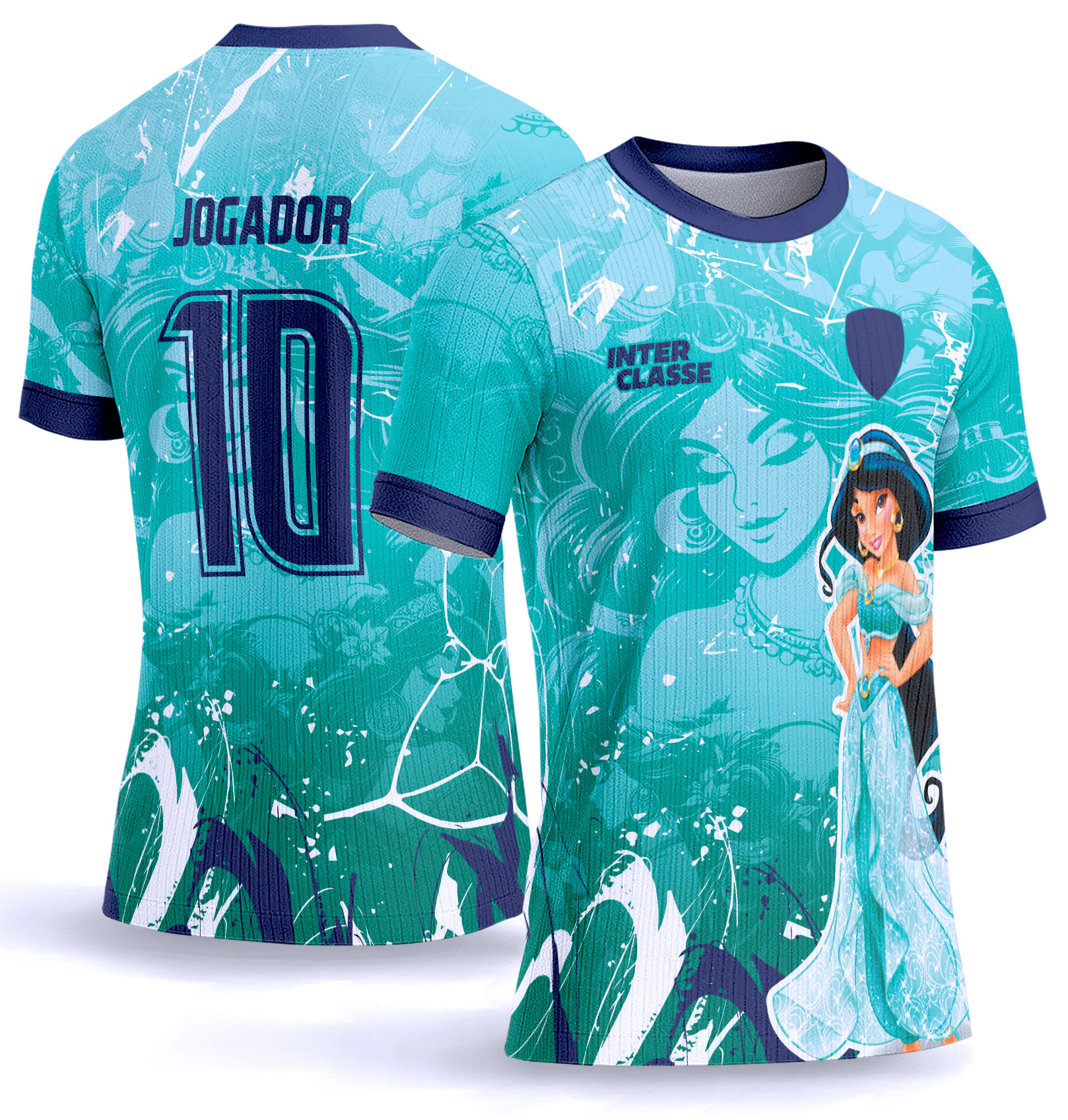 Arte Vetor Camisa Interclasse 1014 Disney Princesa Jasmine