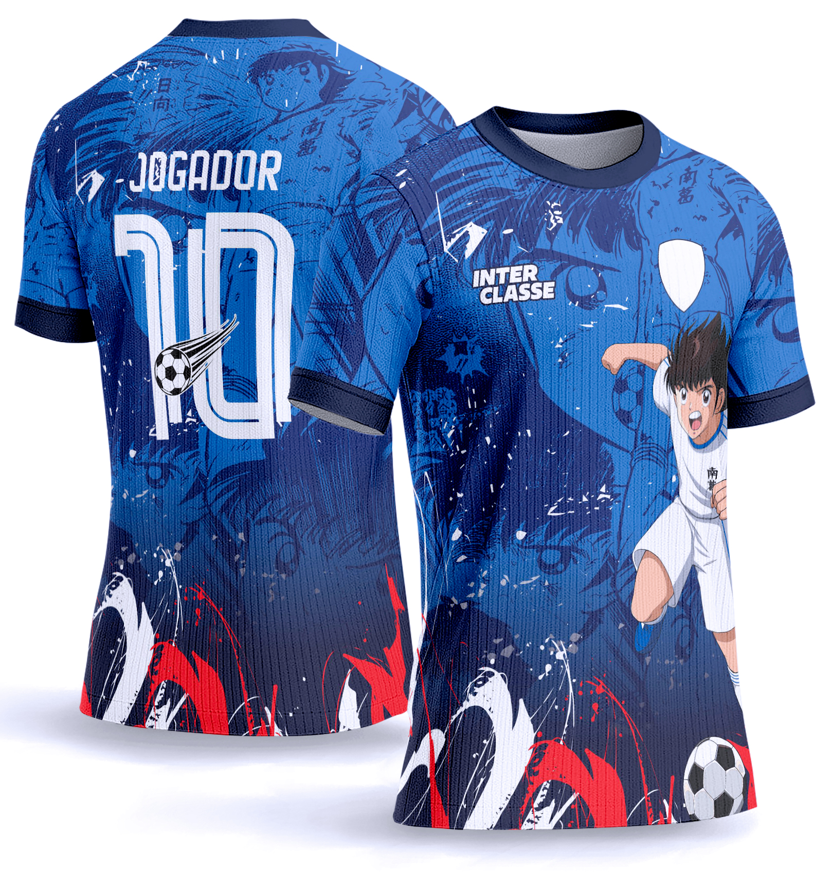 Arte Vetor Camisa Interclasse 1028 Capitão Tsubasa Oliver Atom