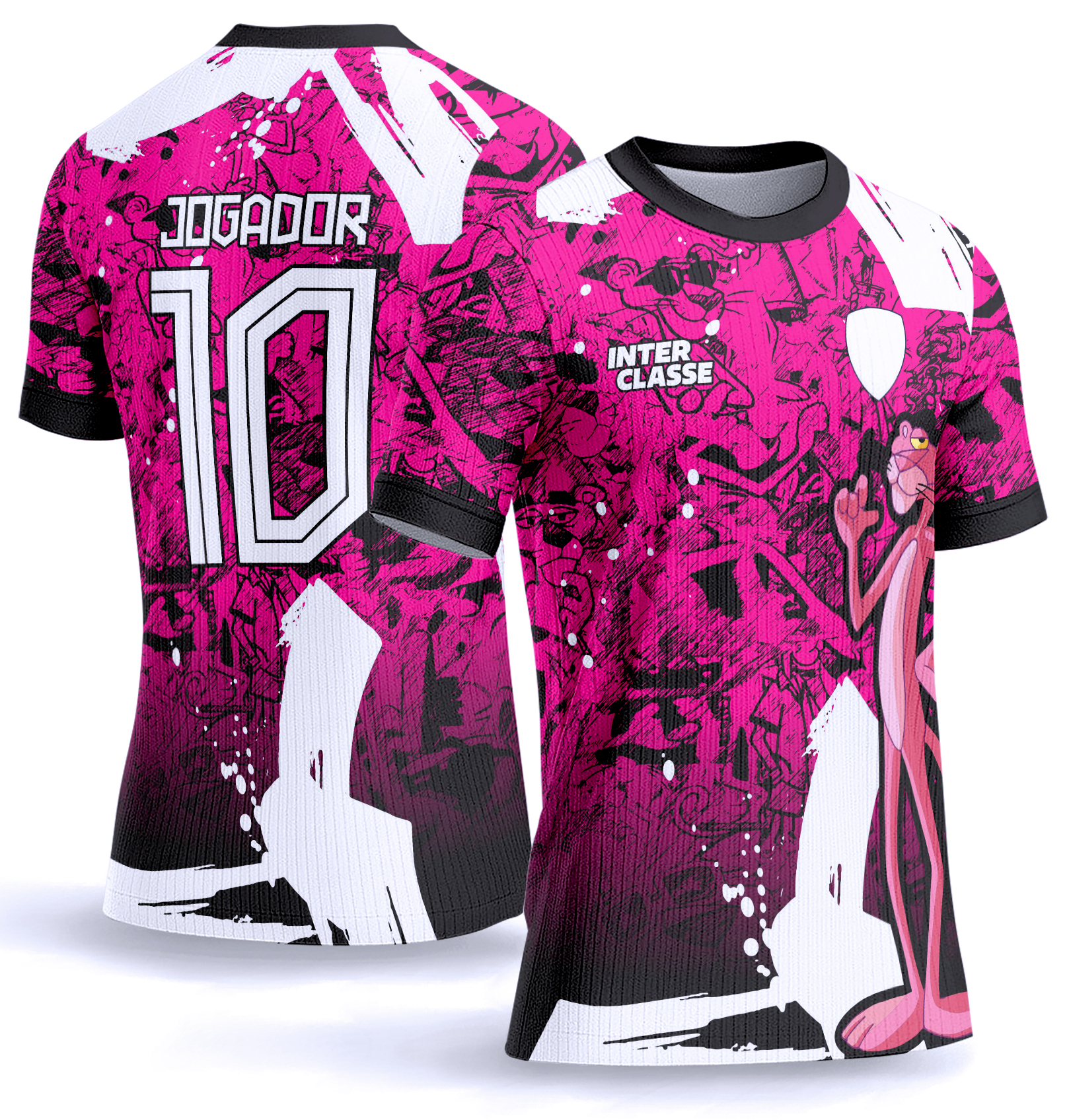 Arte Vetor Camisa Interclasse 1033 Pantera Cor de Rosa
