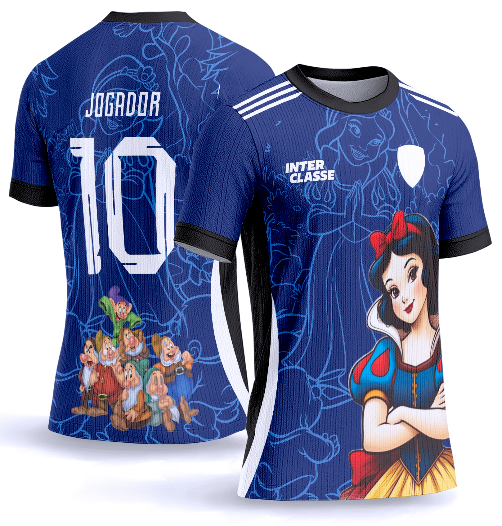 Arte Vetor Camisa Interclasse 1038 Branca de Neve e os 7 Anões